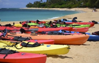 kayak en la arena